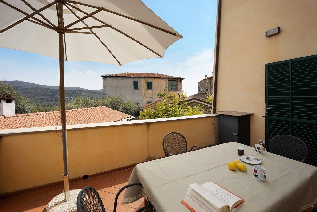 Vacation Home 'Appartamento Camomilla' with Mountain View, Terrace & Wi-Fi in Bellissimi (Dolcedo), Dolcedo Municipality