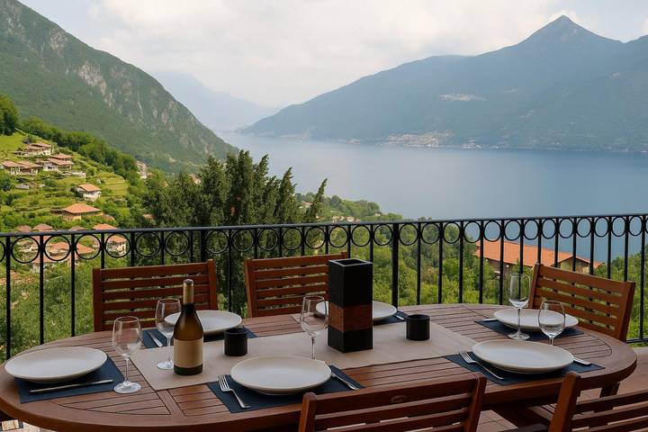 Chalet für 8 Personen, mit Pool und Seeblick sowie Terrasse, kinderfreundlich am Comer See - 2