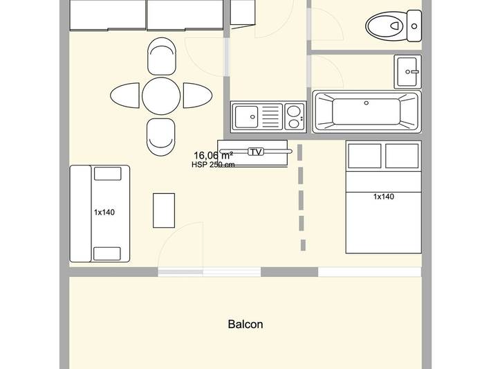 Gîte pour 4 personnes, avec balcon, animaux acceptés à Les Saisies - 2