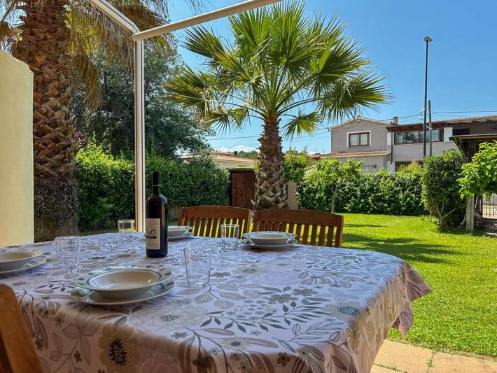 Ferienwohnung für 4 Personen, mit Garten und Ausblick