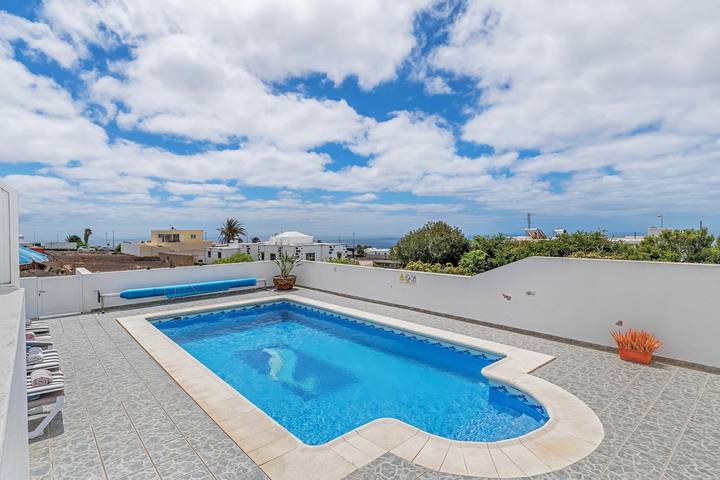 Ferienhaus 'Casita Canaria' mit Meerblick, privatem Pool und Wlan in La Asomada, Tías