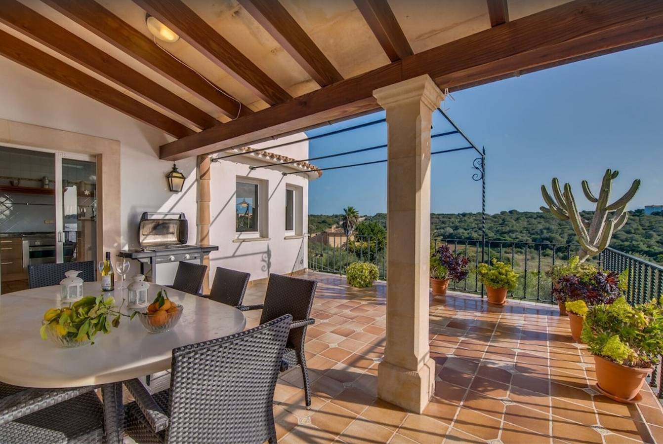 "Algueret" près de la mer avec vue sur la mer, piscine, Wi-Fi, climatisation et jardin ; parking in Portopetro, Santanyí