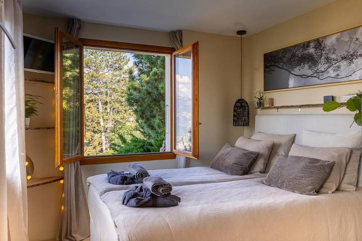 Appartement de vacances pour 2 personnes, avec vue ainsi que jardin et vue sur le lac, animaux acceptés - 1