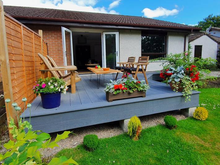 Log cabin for 2 people, with Garden in Pitlochry