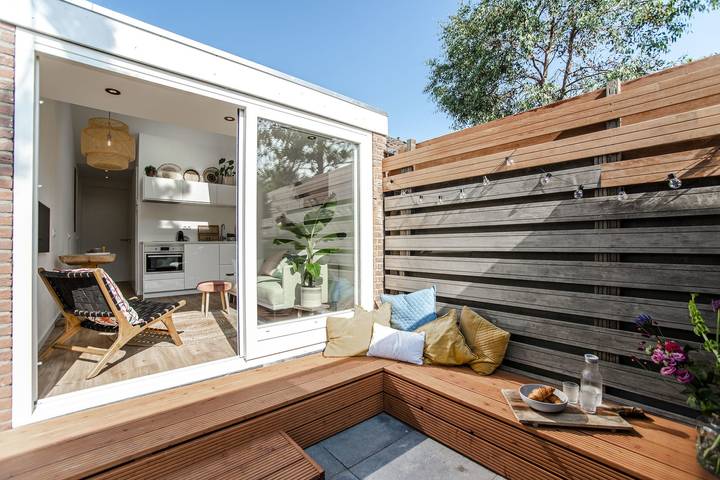 Blockhütte für 2 Personen, mit Terrasse, kinderfreundlich in Zandvoort