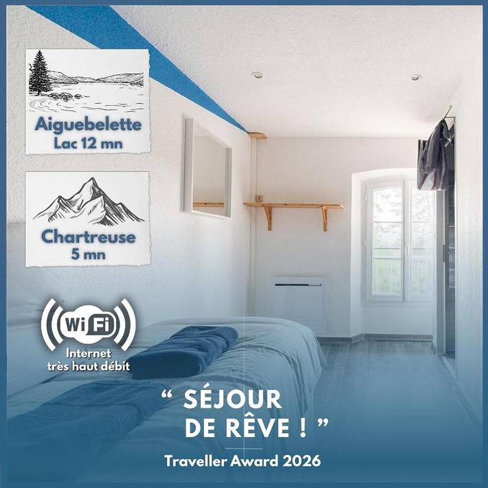 Gîte pour 3 personnes, avec vue, adapté aux familles dans Saint-Béron