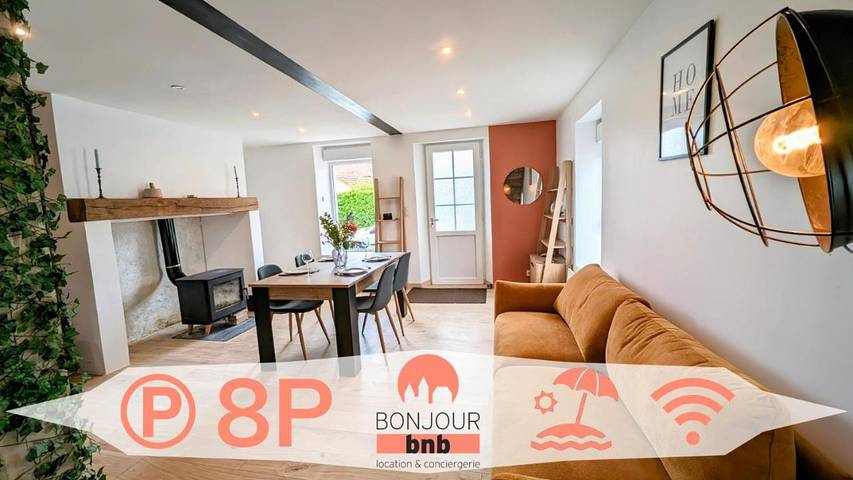 Maison de vacances pour 8 personnes, avec jardin