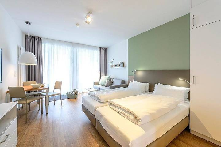 Studio für 2 Personen, mit Terrasse und Pool sowie Sauna in Bensersiel