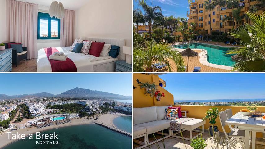 Holiday rental for 4 people, with Balcony and Terrace as well as Garden and Pool in San Pedro de Alcántara