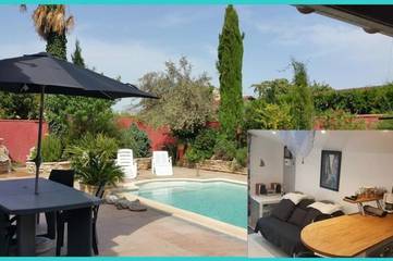 Gîte pour 3 personnes, avec piscine ainsi que jardin et terrasse à Roques
