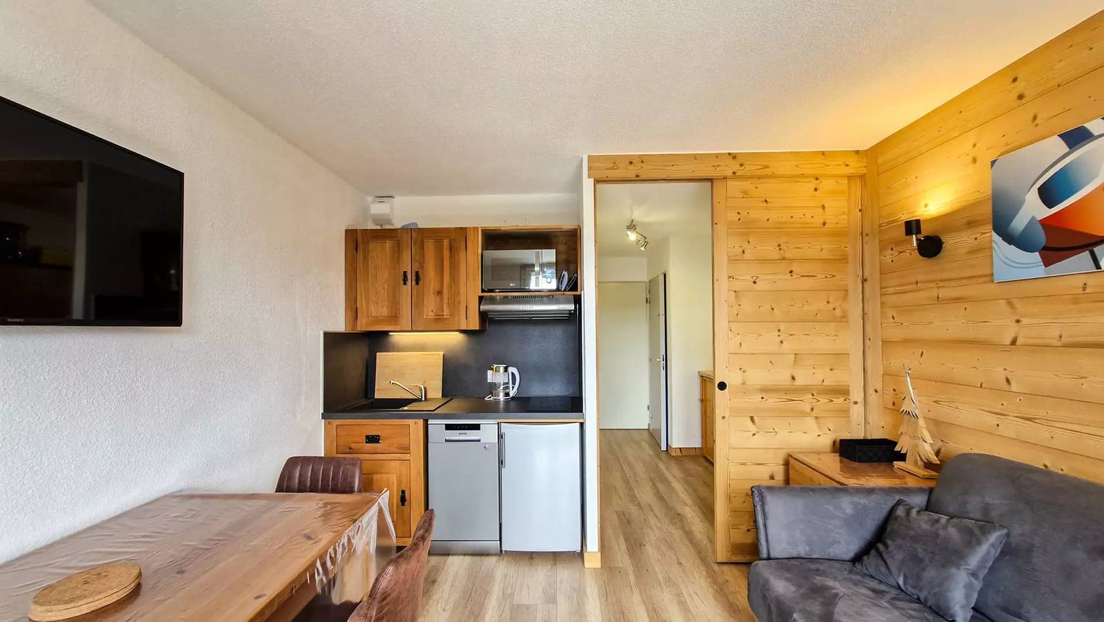 Gehele studio, Volledig gerenoveerde studio met cabine · Centrum station · Balkon in Flaine, Arâches-la-Frasse