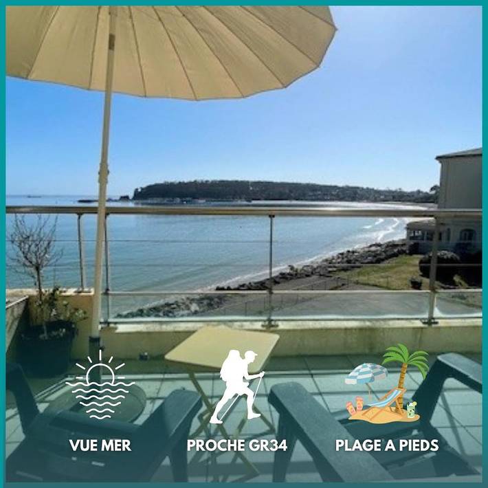 Location de vacances pour 2 personnes, avec Balcon ainsi que Piscine et Vue dans Plage de Morgat