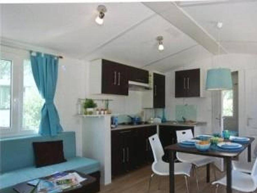 Flower Camping Le Pont du Tarn - Mobilheim 6 personen - Orchidee Premium in Florac-Trois-Rivières, Cevennen