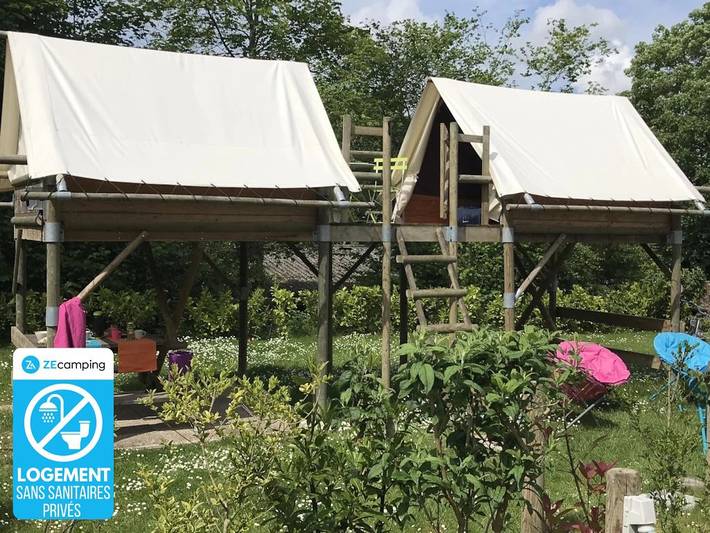 Tente pour 4 personnes, avec sauna et bassin pour enfant dans la Somme