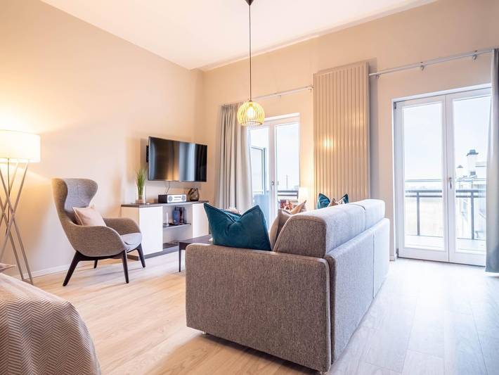 Ferienwohnung für 4 Personen, mit Ausblick und Balkon sowie Seeblick, mit Haustier in Wustrow - 3