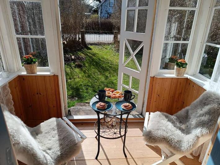 Ferienwohnung für 3 Personen, mit Terrasse und Garten