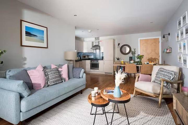 Holiday apartment for 4 people, with Terrace and Garden in Newquay
