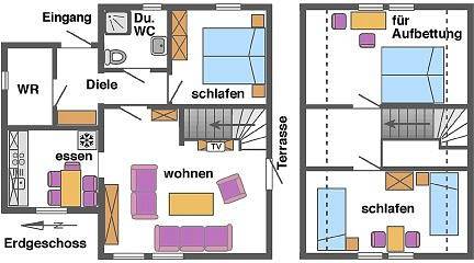 Ferienhaus für 4 Personen, mit Terrasse und Seeblick in Wieck am Darß - 2