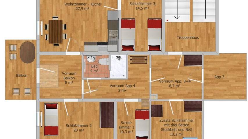 Ferienwohnung für 10 Personen, mit Balkon im Lechtal - 2