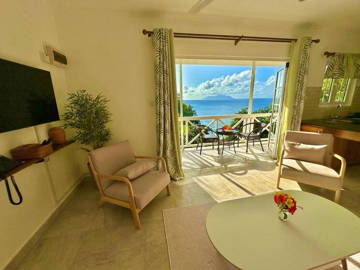 Location de vacances pour 2 personnes, avec jardin et vue aux Seychelles
