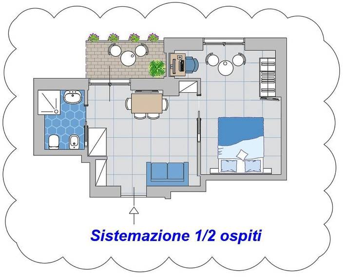 Chambre d’hôte pour 4 personnes, avec balcon à Torre Annunziata - 2