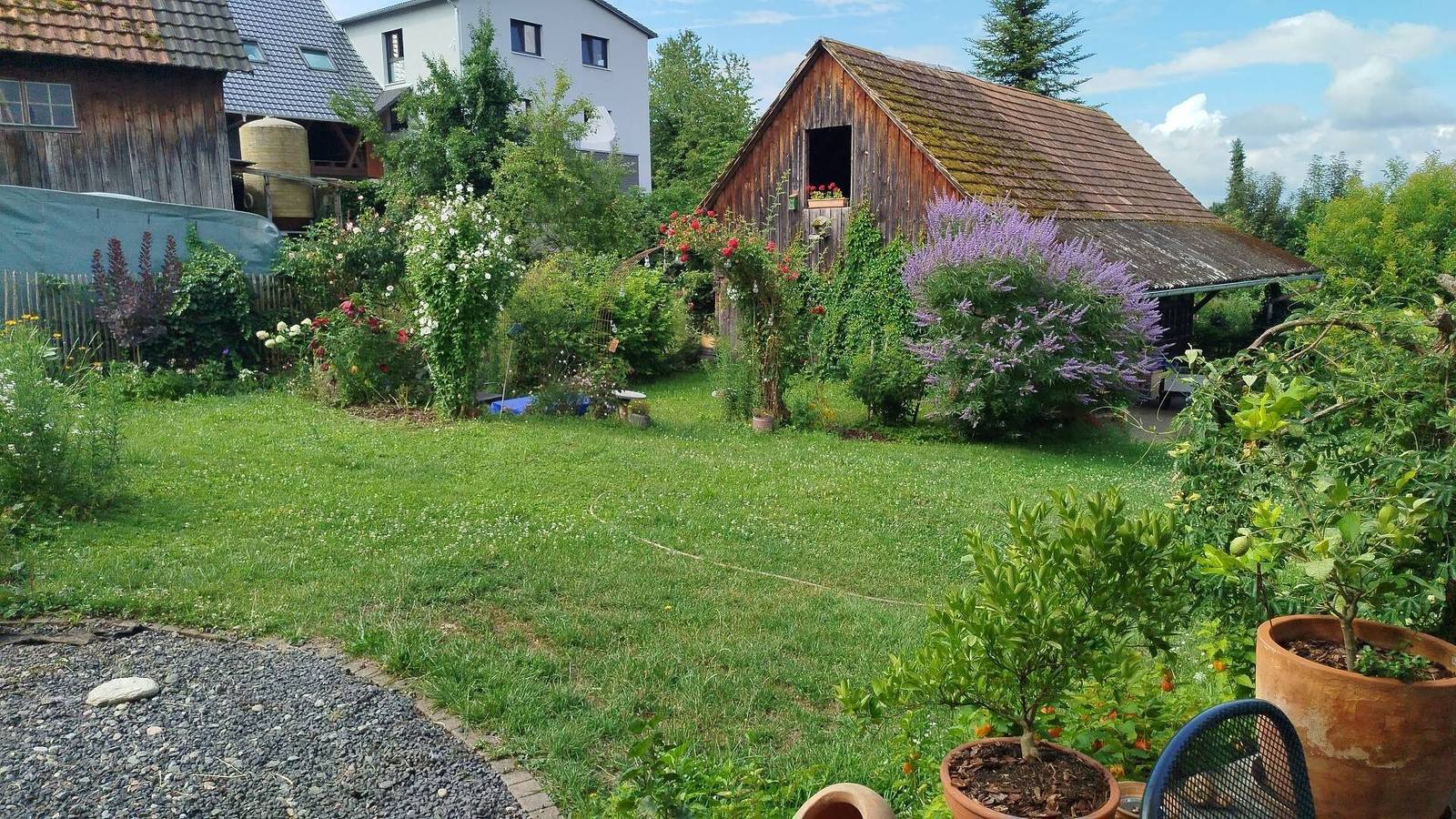 Ganzes Studio, Studio „Europa Park, Zimmer mit eigenem Bad“ mit Gemeinschaftsterrasse, Garten & Wlan in Herbolzheim, Südschwarzwald