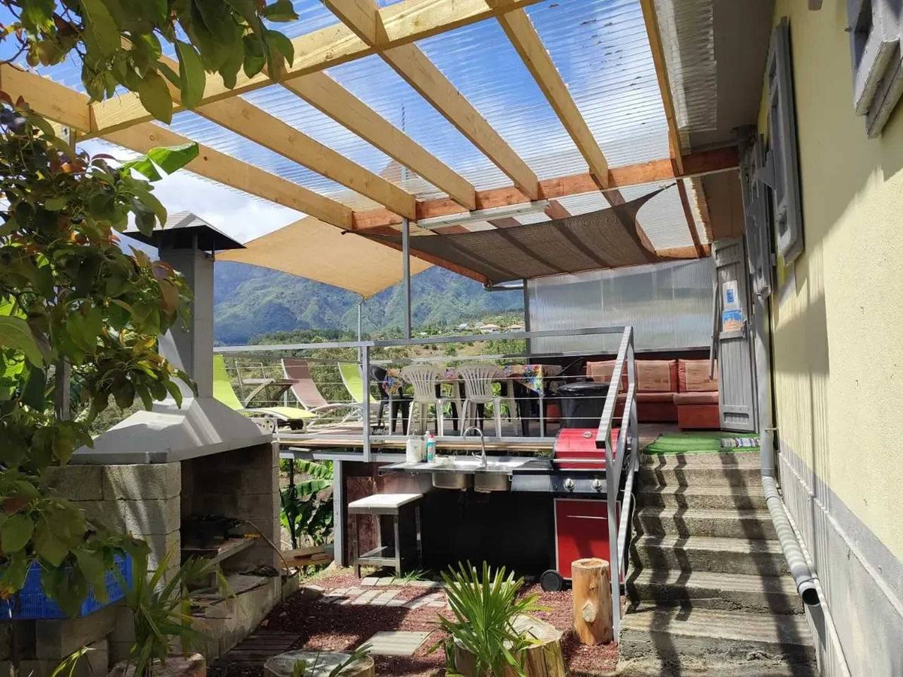 Maison charmante à Cilaos avec vue sur la montagne, cheminée in Cilaos, Île de la Réunion
