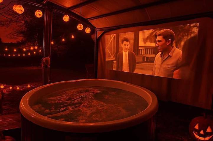 Log cabin for 4 people, with hot tub and terrace, with pets in North-Wales