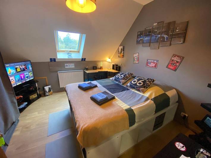 Gîte pour 2 personnes, avec jardin et vue à Le Vaudoué