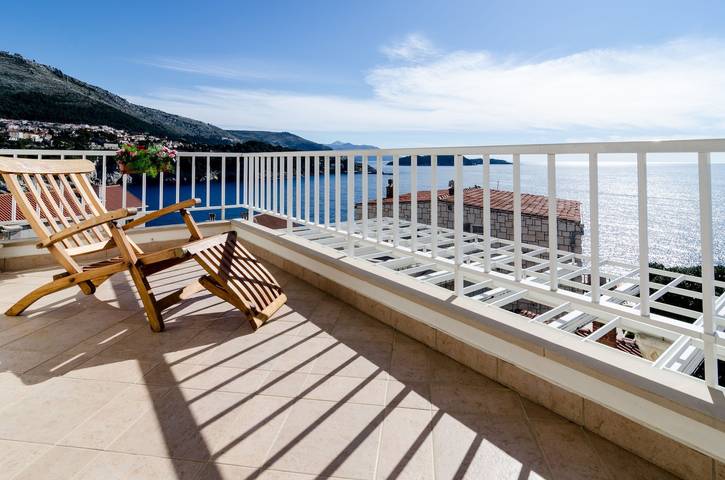 Ferienwohnung für 6 Personen, mit Meerblick und Balkon
