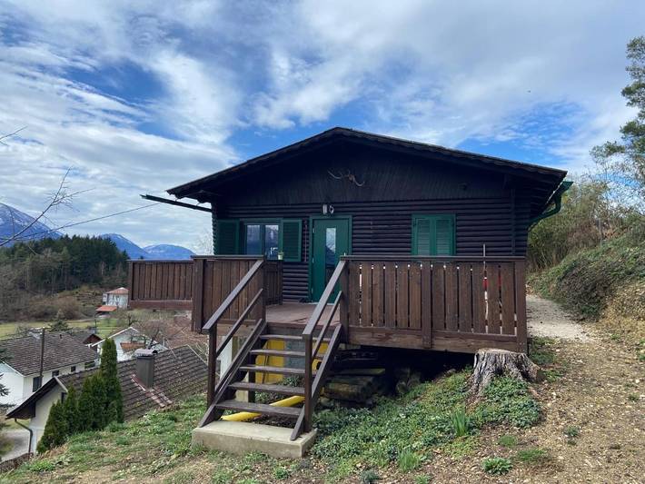 Ferienhaus für 4 Personen, mit Ausblick und Terrasse am Klopeiner See