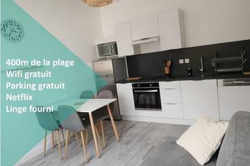 Gîte pour 4 personnes, avec terrasse et jardin, animaux acceptés dans Port Bourgenay