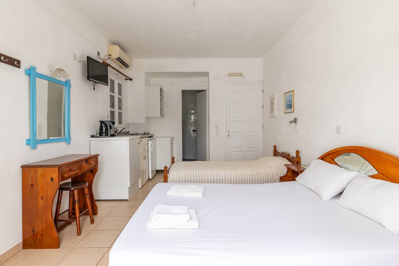 Studio entier, Studio 'Sifnos 3' avec vue sur la mer, Wi-Fi et climatisation in Plage d'Vathi, Cyclades
