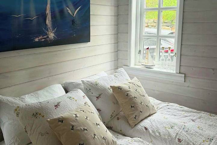 Fischerhütte mit eigenem Steg am Viksefjord in Sveio