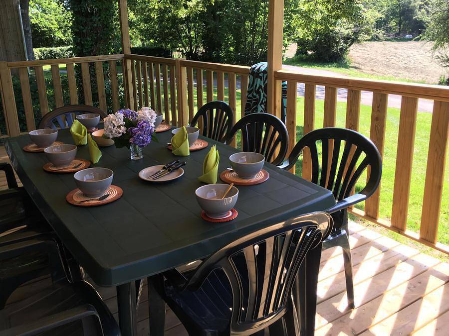 Flower Camping et Base de Loisirs de Rouffiac - Mobilhome 8 personnes - Mobil-home Aqua Premium 43 m² - 3 chambres 6/8 pers in Angoisse (Dordogne), Périgord Vert