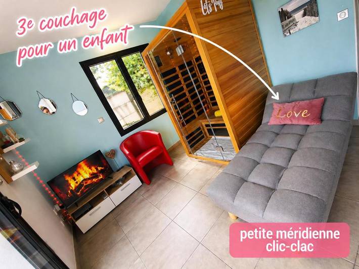 Location de vacances pour 3 personnes, avec jacuzzi ainsi que sauna et jardin à Ychoux - 3