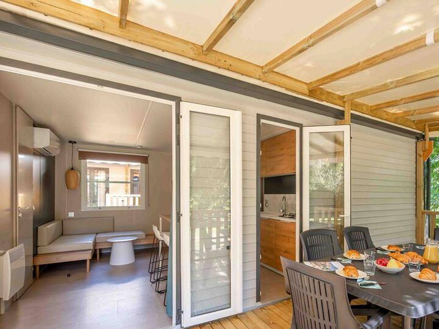 Camping Le Caussanel - Ciela Village - Mobilheim 6 personen - Ciela Privilège - 3 Schlafzimmer - Grill in Canet-de-Salars, Pareloup-See