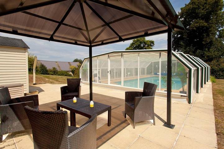 Maison de vacances pour 4 personnes, avec Terrasse et Jardin ainsi que Piscine et Vue