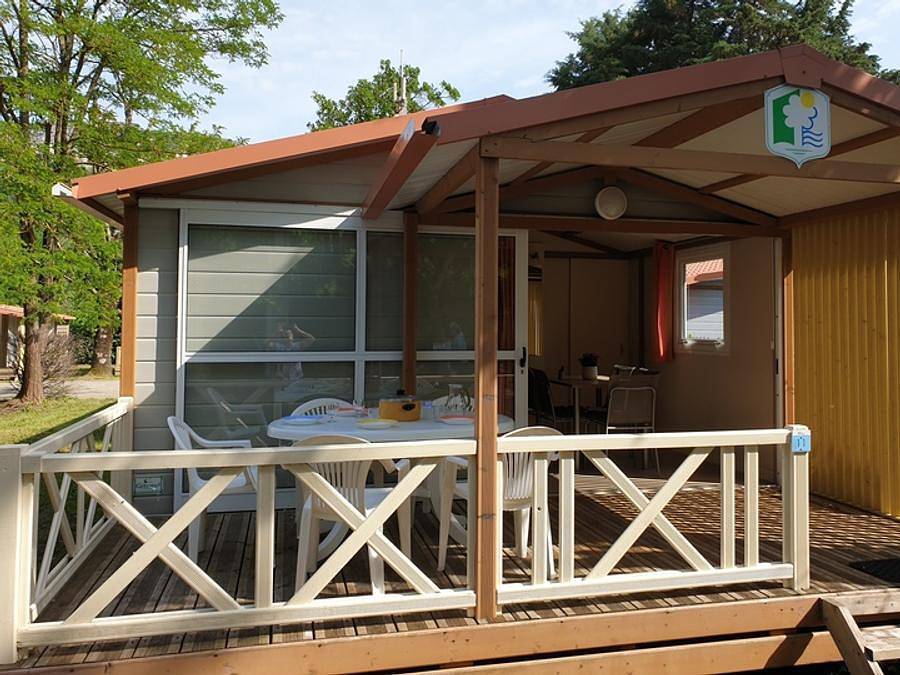 Camping Le Verger De Jastres - Chalet 5 personen - Chalet Morea Klimatisiert + Tv 5 Personen in Aubenas, Ardèche