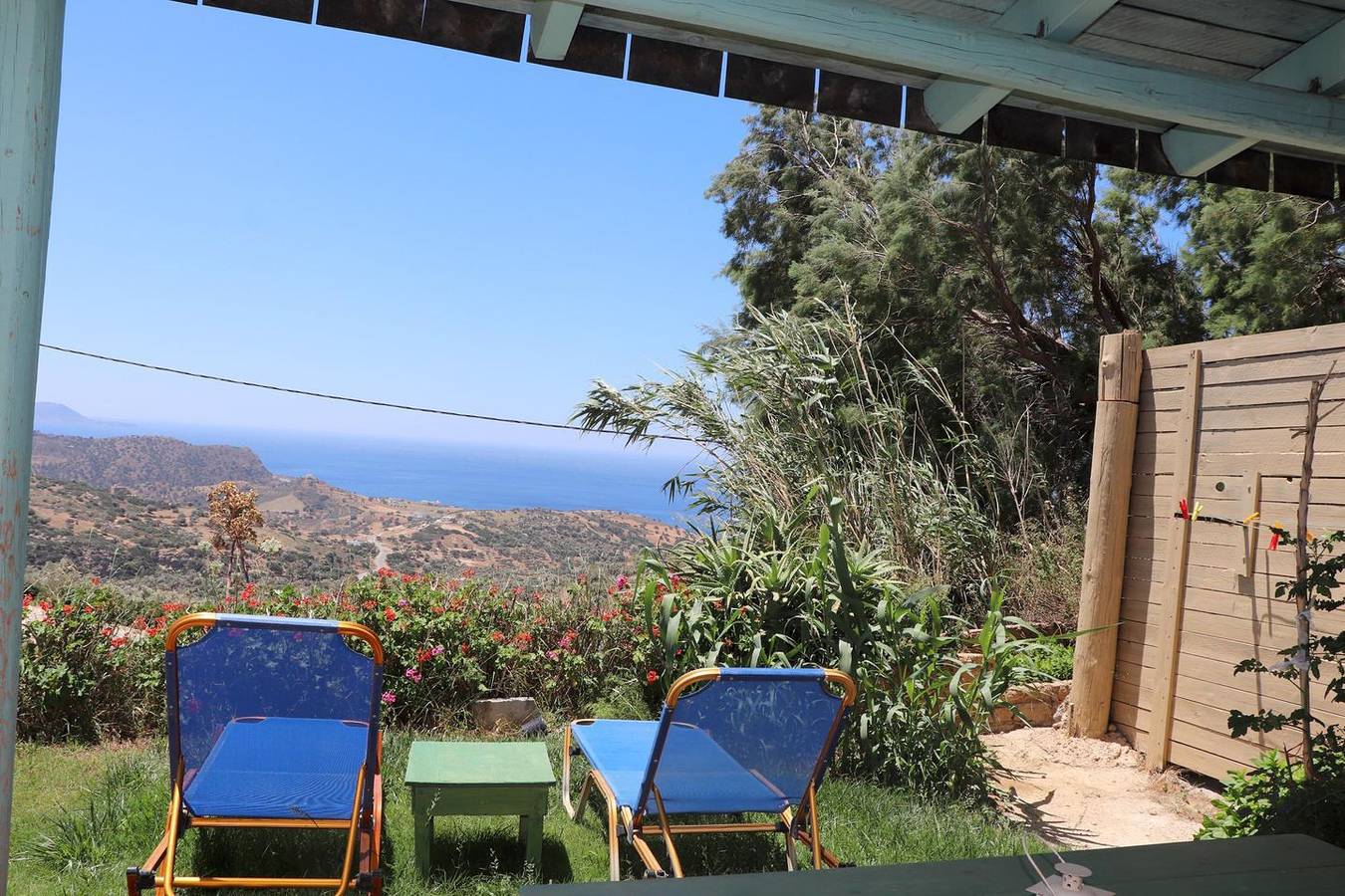 Panoramablick aufs Meer, fußläufig zum Strand, Wifi  - Ferienhaus Triopetra, Kreta in Triopetra, Rethymno und Umgebung