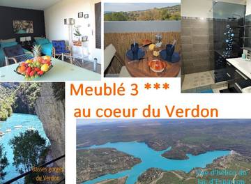 Gîte pour 2 personnes, avec terrasse à Gréoux-les-Bains
