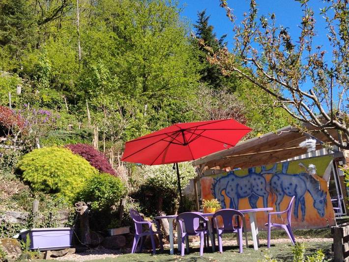 Gîte pour 2 personnes, avec Terrasse et Jardin ainsi que Piscine et Sauna à Lalaye