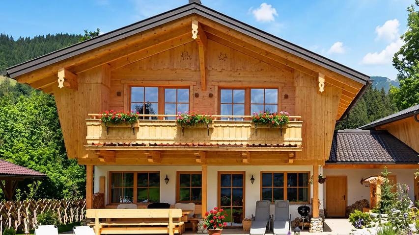Chalet voor 9 personen, with zwembad and tuin as well as sauna in Wagrain
