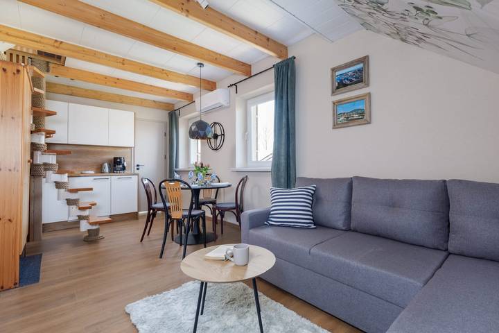 Apartament wakacyjny dla 4 osób, z ogród, Dla rodziny w Grzybowo