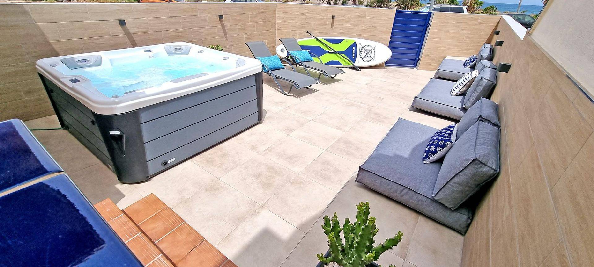 Komfortables Ferienhaus in Pájara mit Privatem Pool und Meerblick in La Lajita, Pájara