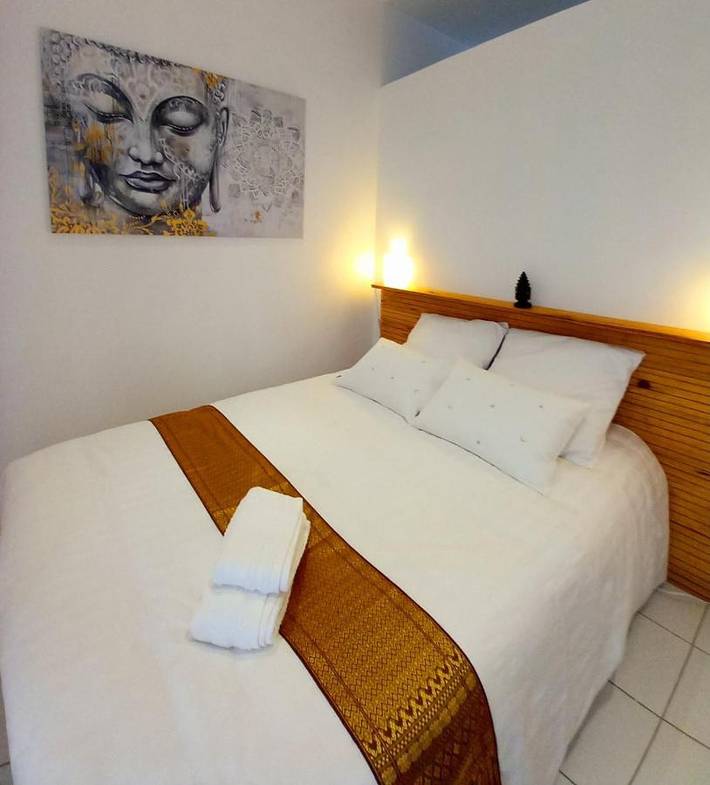 Appart’hôtel pour 3 personnes, avec Terrasse ainsi que Jardin et Vue