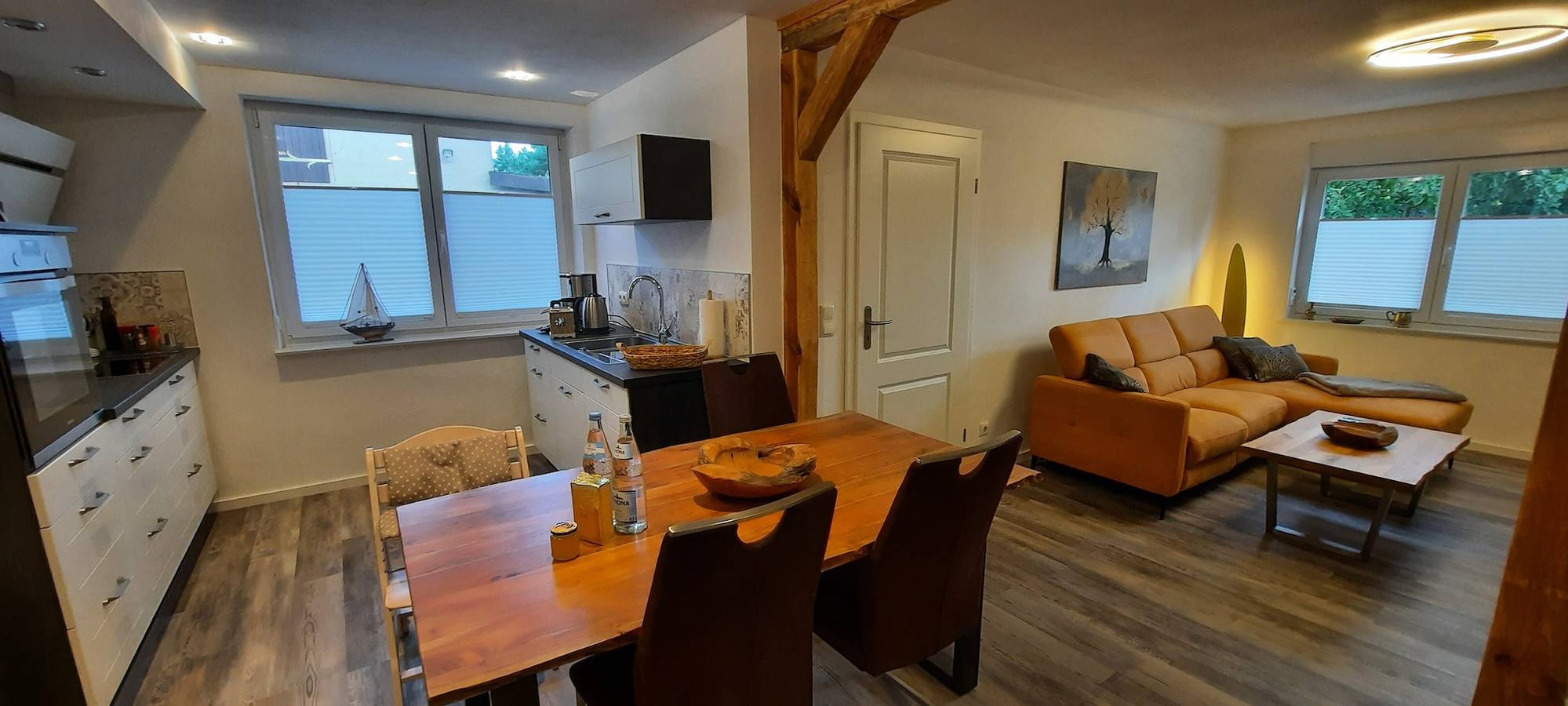 Ganze Wohnung, Ferienwohnung Leinelume mit privater Terrasse, Gemeinschaftsgarten und Wlan in Züssow, Vorpommern Greifswald