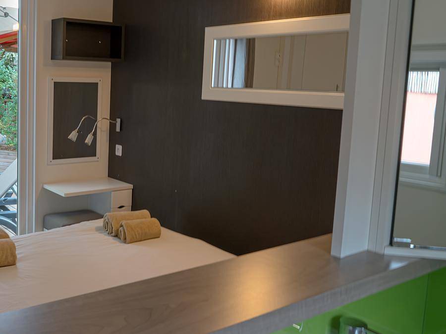 Camping Sunelia Les Sablons - Mobilheim 4 personen - 06 - Taos Luxus 2 Ch 2 Sdb - Bosquet in Portiragnes Plage, Portiragnes