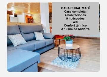 Casa de vacaciones para 9 personas, con balcón y vistas en Alto Urgel