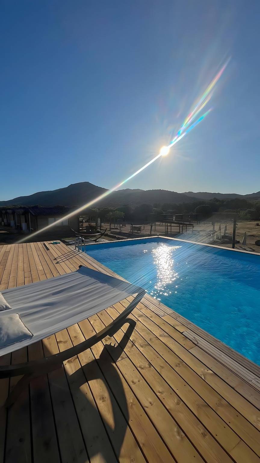 „Les Chalets De Tesa“ mit Bergblick, Wlan und Klimaanlage in Occhiatana, Calvi und Umgebung